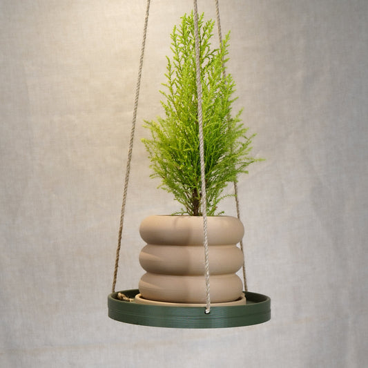 The Minimalist Hanging Plant Tray - Rosebud HomeGoods Black 8 Inch MODERN HOME GOOD