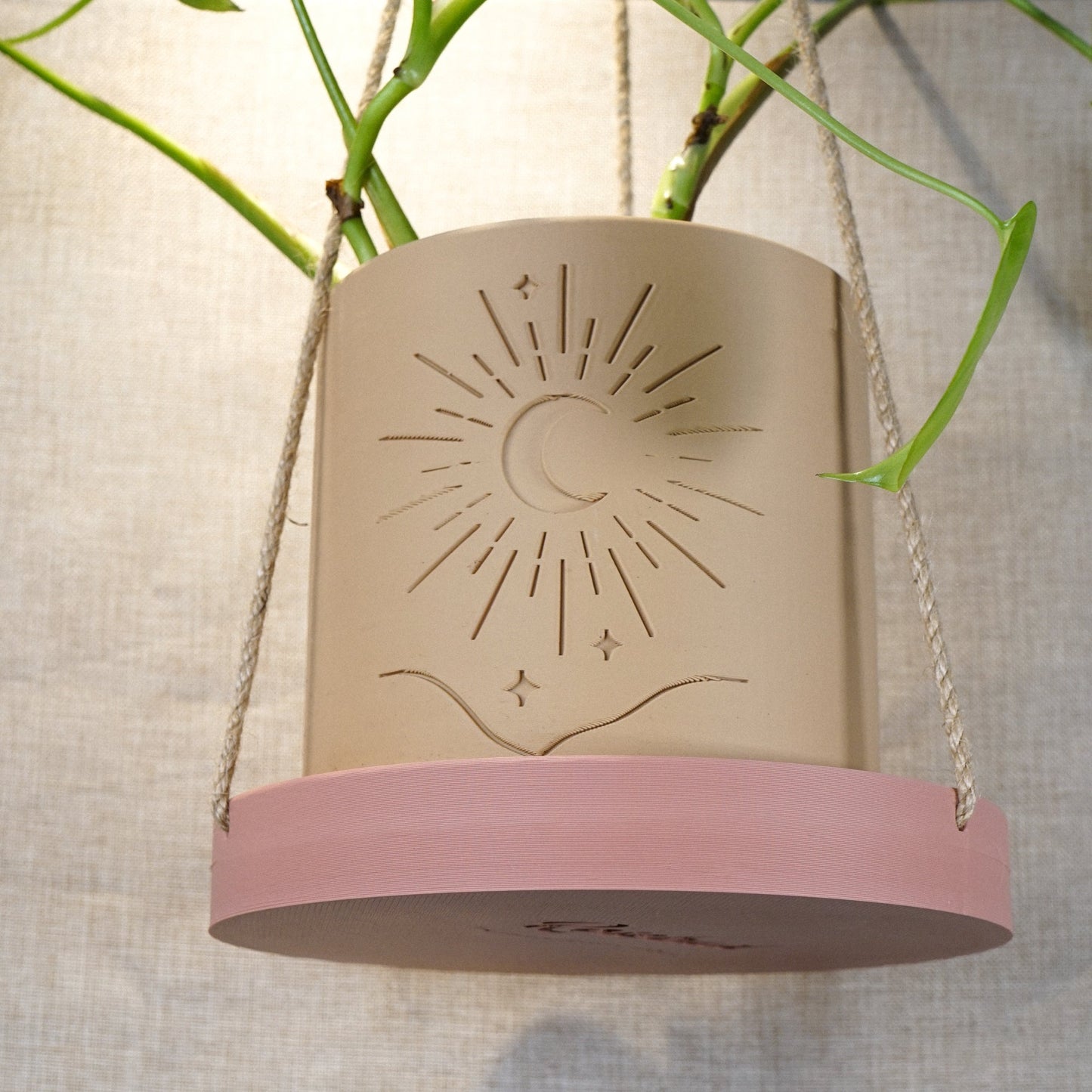 The Minimalist Hanging Plant Tray - Rosebud HomeGoods Black 8 Inch MODERN HOME GOOD