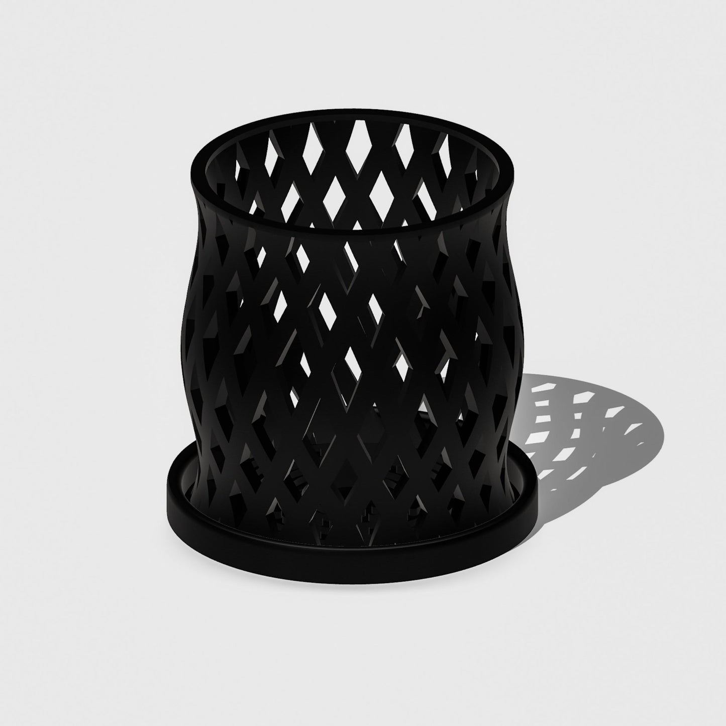 Unique Orchid Pot, Plant Pot with Drainage and Saucer, 3D Printed Planter, Use Leca & Aroid Mixes, Matte Beige, Lightweight, Philodendron "CAPRICIOUS" - Rosebud HomeGoods Black 4 inch Without Drip Tray MODERN HOME GOOD