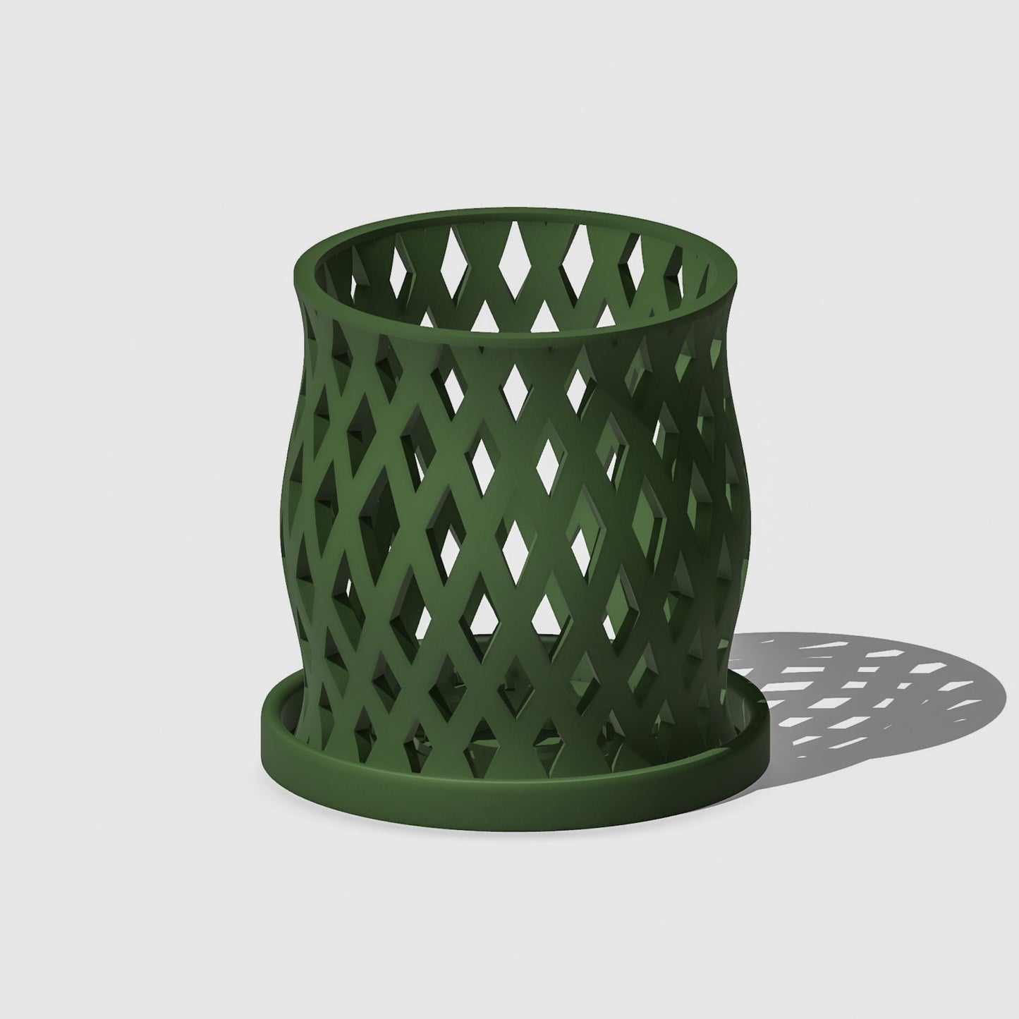 Unique Orchid Pot, Plant Pot with Drainage and Saucer, 3D Printed Planter, Use Leca & Aroid Mixes, Matte Beige, Lightweight, Philodendron "CAPRICIOUS" - Rosebud HomeGoods Green 4 inch Without Drip Tray MODERN HOME GOOD