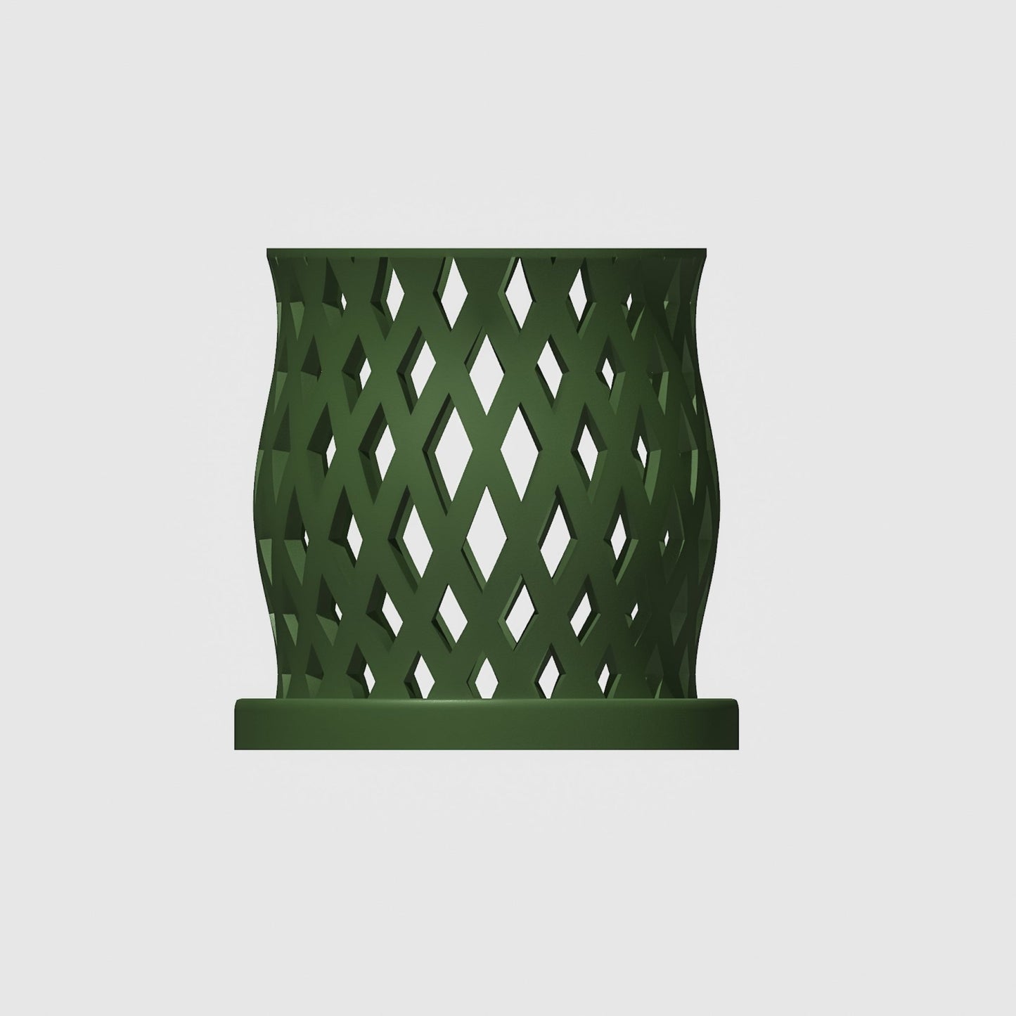 Unique Orchid Pot, Plant Pot with Drainage and Saucer, 3D Printed Planter, Use Leca & Aroid Mixes, Matte Beige, Lightweight, Philodendron "CAPRICIOUS" - Rosebud HomeGoods Green 4 inch Without Drip Tray MODERN HOME GOOD