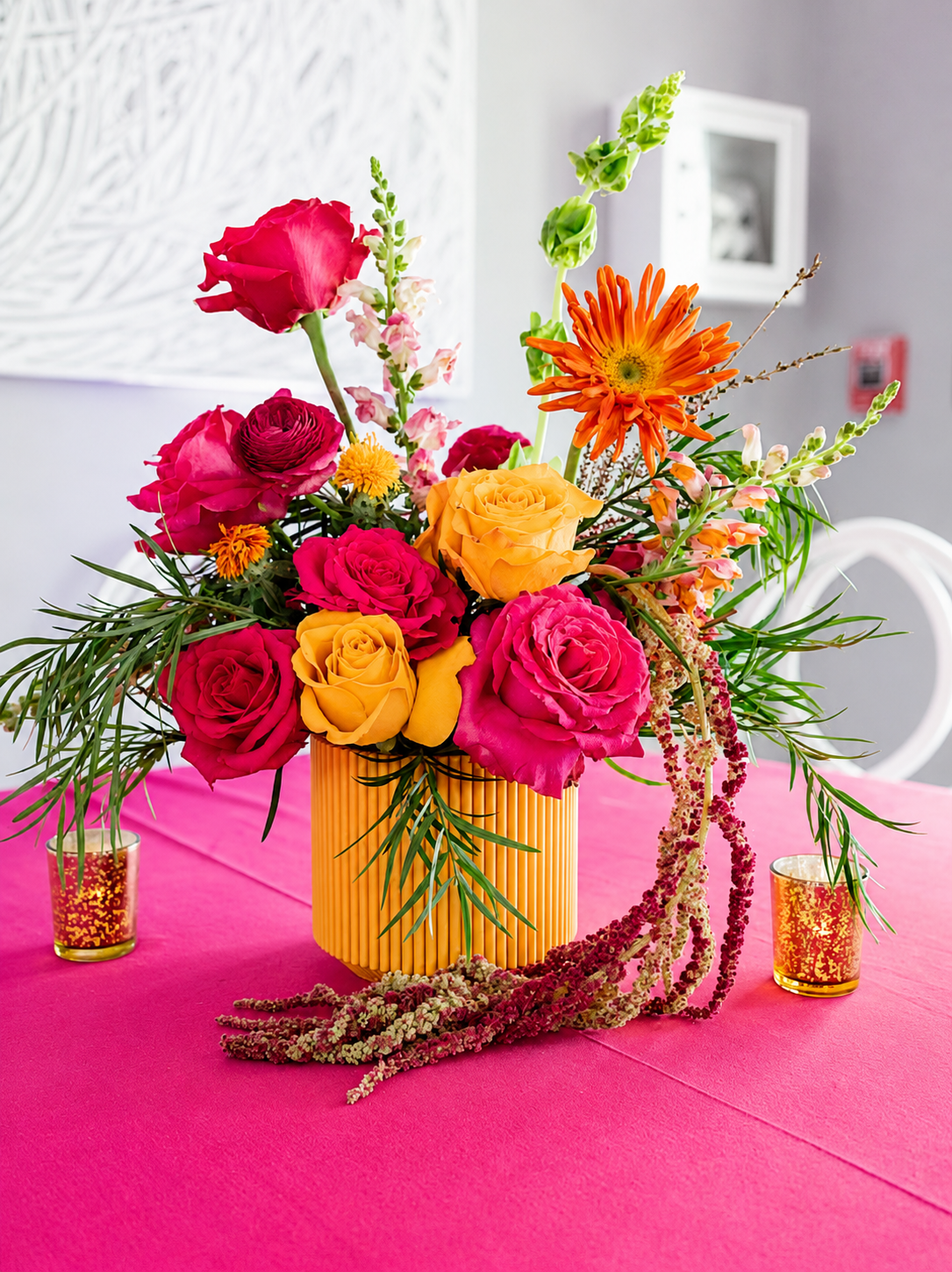 Mid-Century Ribbed Planter