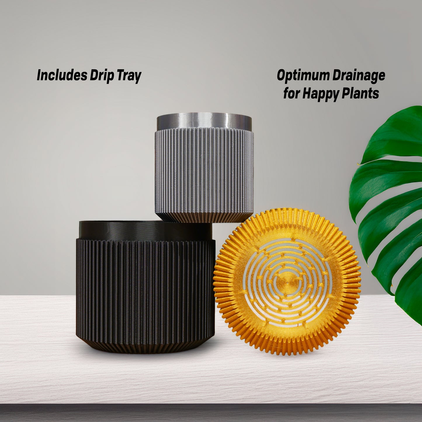 Cadence Planter with Drainage and Drip Tray