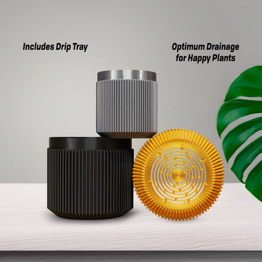 Cadence Planter with Drainage and Drip Tray