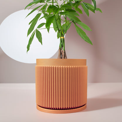 Cadence Planter with Drainage and Drip Tray