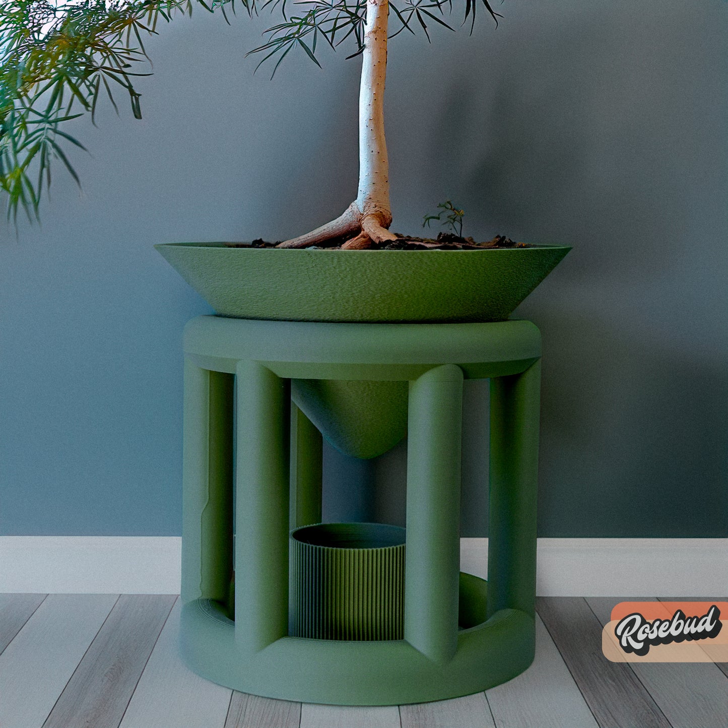 Conduit Plant Stand with Plant Pot for Indoors - Perfect for House Plants and Plant Lovers, Gift for Plant Lover, Art Deco Planter Stands