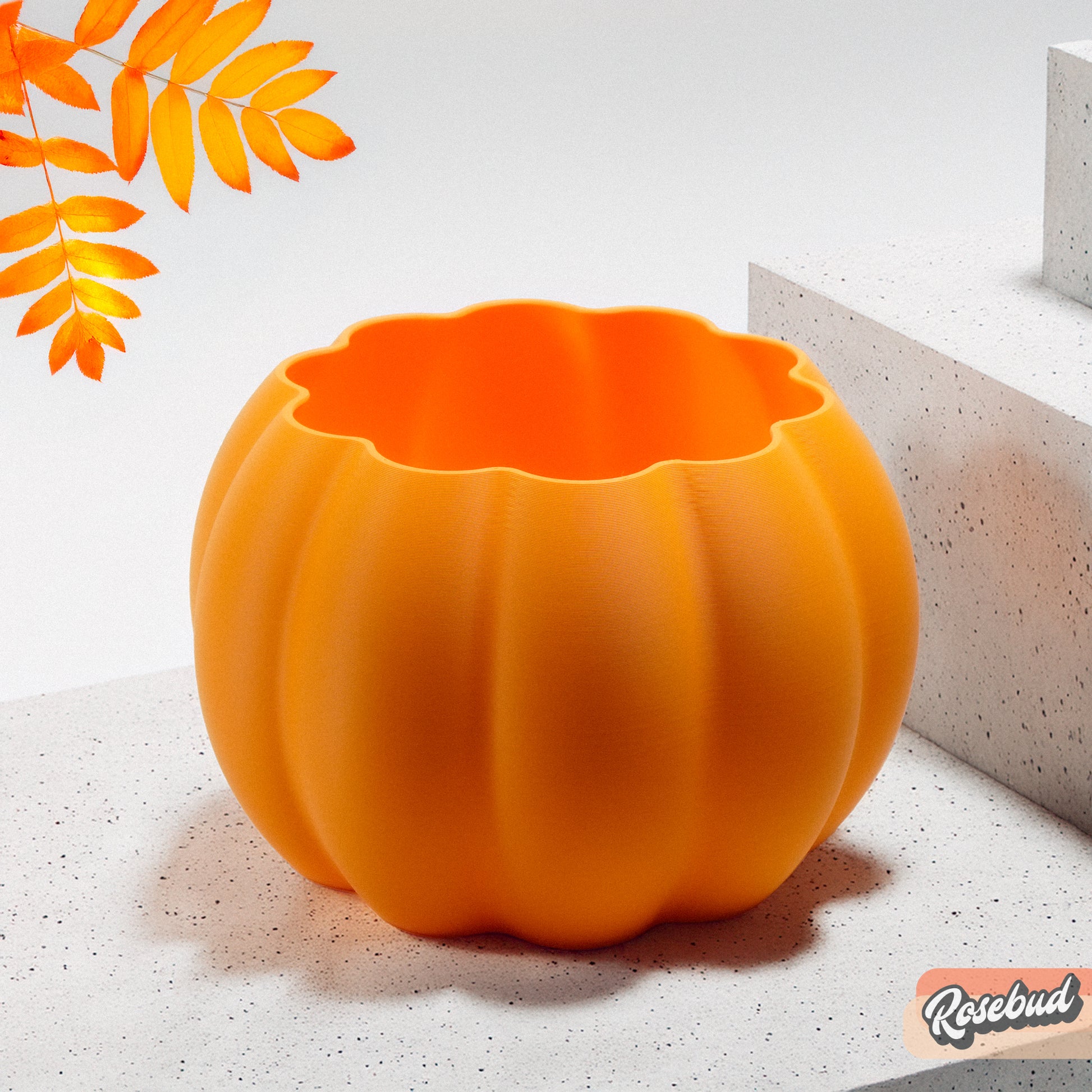 pumpkin plant pot Pumpkin Plant Pot with Drainage and Drip Tray – Rosebud HomeGoods