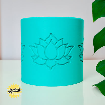 Lotus Flower Plant Pot with Drainage and Add on Drip Tray, Multiple Sizes and Colors Available