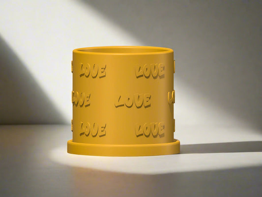 LOVE Plant Pot with Drainage and Drip Tray