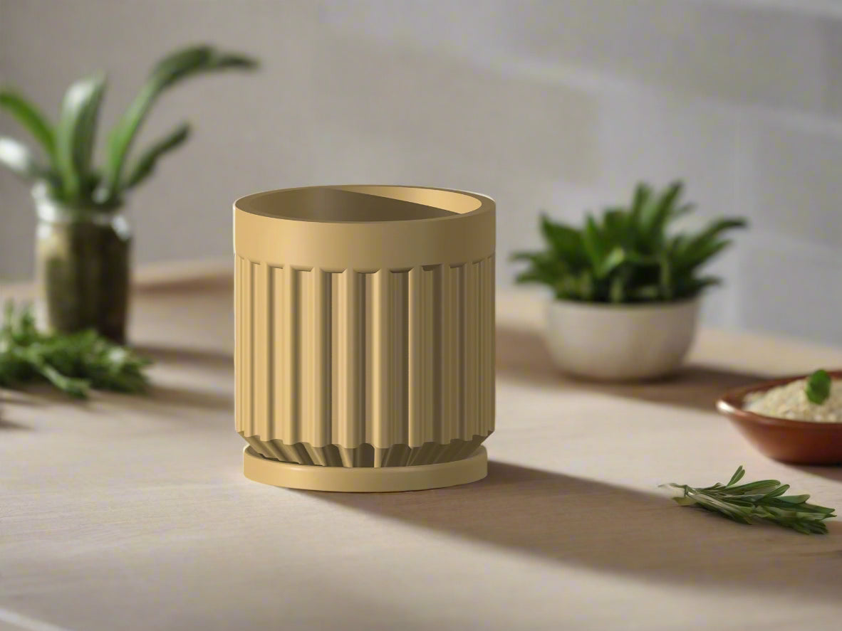 Rotunda Planter with Drainage and Drip Tray Included