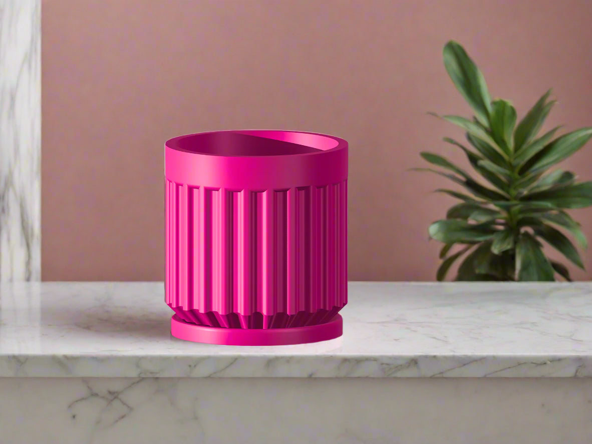 Rotunda Planter with Drainage and Drip Tray Included