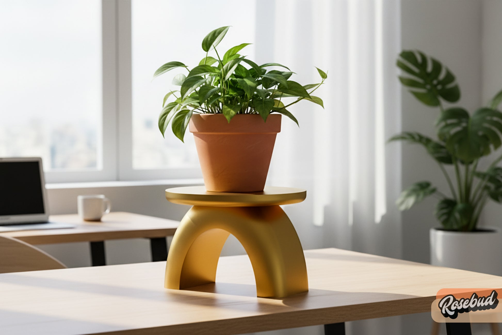 homesense indoor plant stands Plant Stand for Indoor Plant Pots, Art Deco Planter Stand, Arch, Rosebud Homegoods Crystal / Small