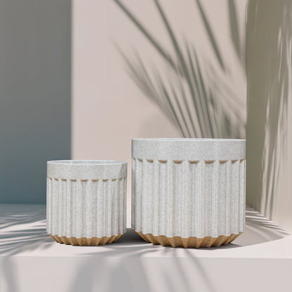 Rotunda Planter with Drainage and Drip Tray Included