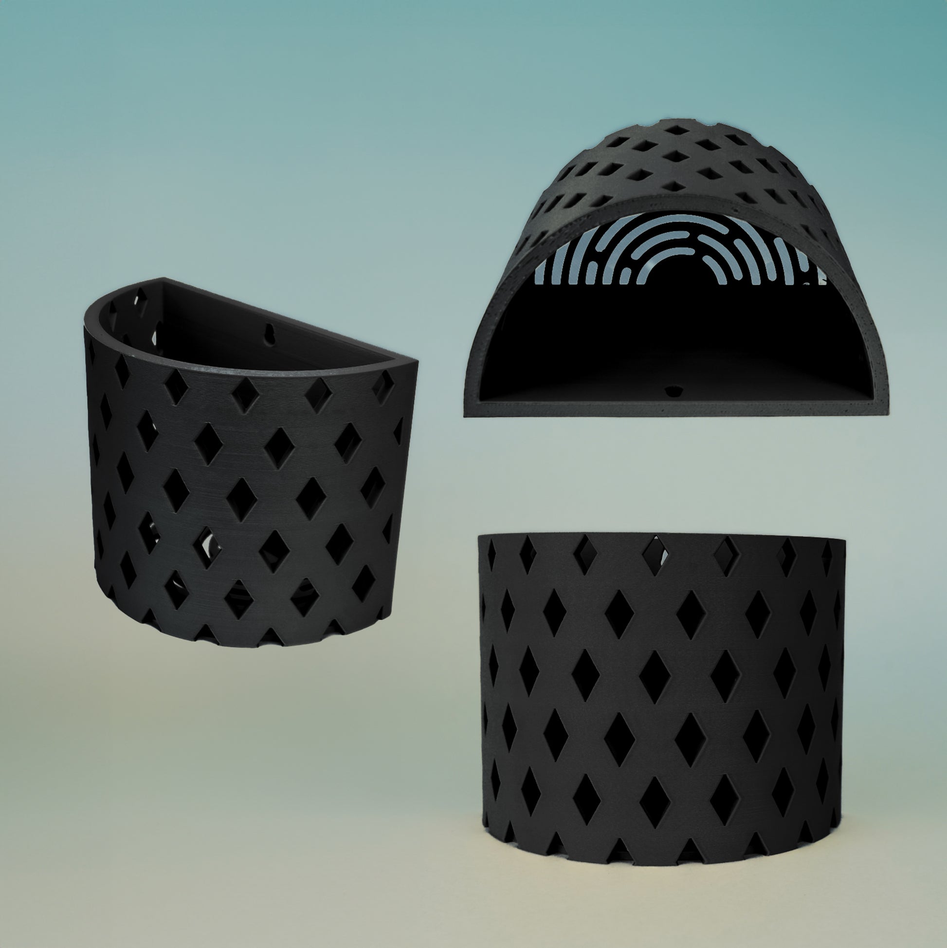 plant pot wall mount Orchid Wall Planter, Staghorn Wall Mount, Indoor Hanging Planter, 3D Printed Planter, Cute Aesthetic, Modern Home Decor, Wall Plant Pot Boho Silver /