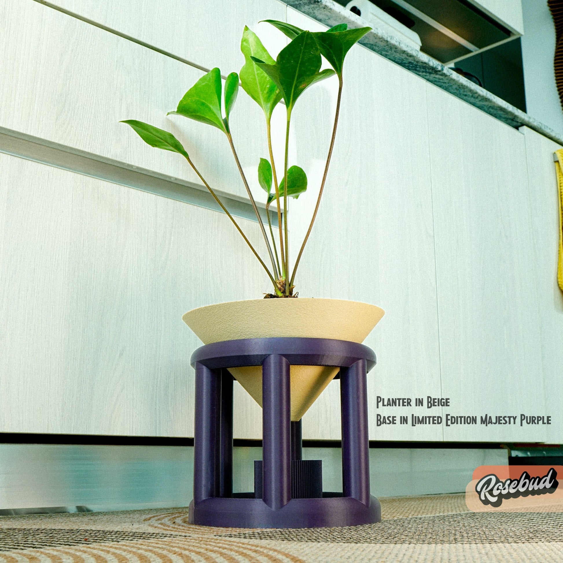 Plant Stand with Plant Pot for Indoors - Perfect for House Plants and Plant Lovers, Gift for Plant Lover, Art Deco Planter Stands, Conduit