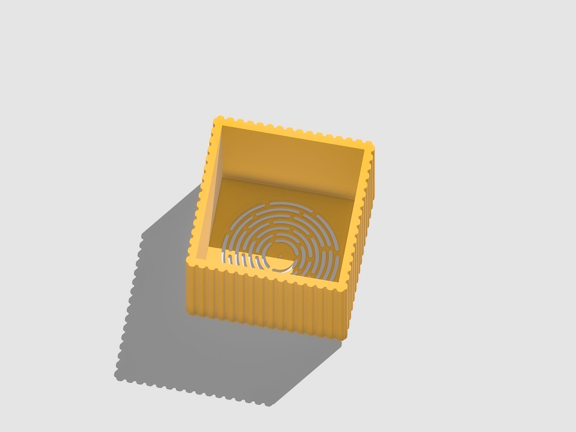 Mid-Century Modern 3D Printed Planter Pot - Square, Pleated, Perfect Fit Drip Tray, Mesh Drainage - Multiple Colors & Sizes