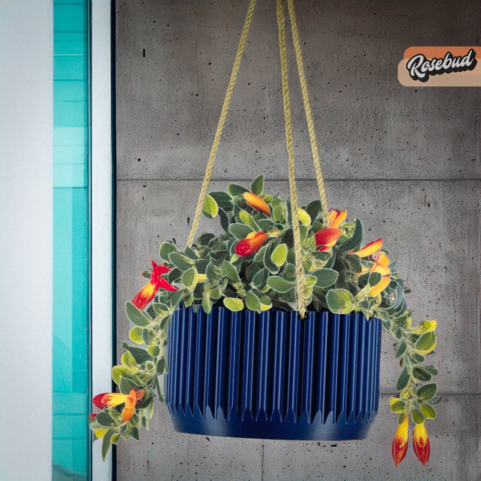Outdoor Hanging Planter in Multi Colors Hanging Plant Pot Unique Gift, 3D Printed Planter, Patio Balcony Decor, Cottage core Decor,MCR Bowl