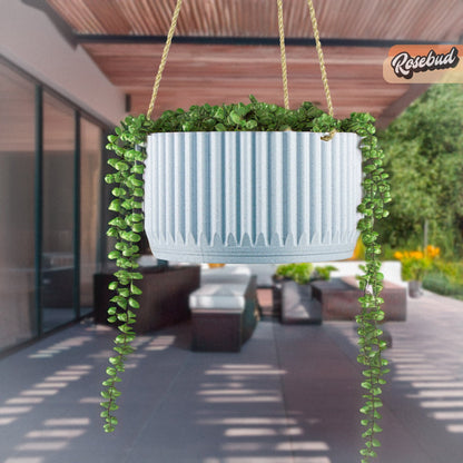 multi hanging planter MCR Bowl Hanging Plant Pot for Indoor or Outdoor - Black / SM