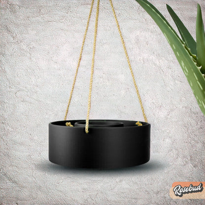 modern metal hanging planter Hanging Chandelier Planter with Drainage Beige / Drainage Hole