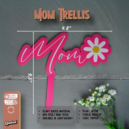 Mothers Day Houseplant Stem Support Plant Stakes, Plant Gift Accessories for Sister and Daughter, Great for Fresh Florals and Bouquets, Mom