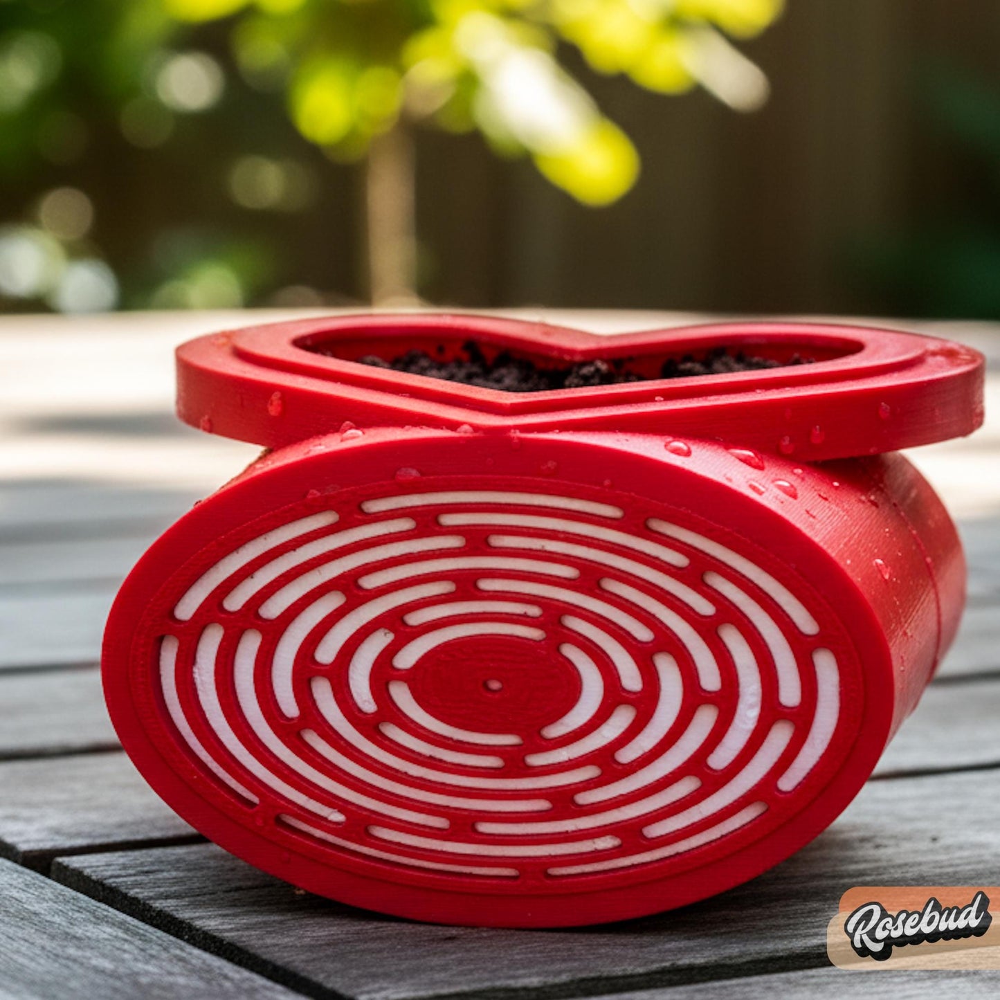 Modern Heart Plant Pot with Drainage & Saucer in Pink or Red – Unique Valentine’s Day Gift for Plant Lovers, 3d Printed Planter Couple Ideas