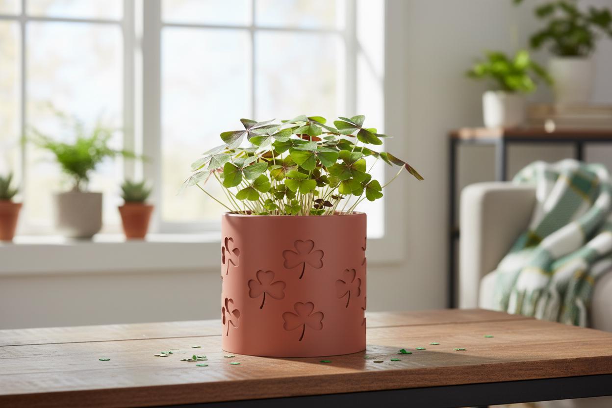 best pot for shamrock plant Shamrock Planter with Drainage and Drip Tray Green Clover Pot St Patricks Day Decor Lucky Plant Pot Indoor Oxalis Planter Gift Teal / 8 Inch + Drip