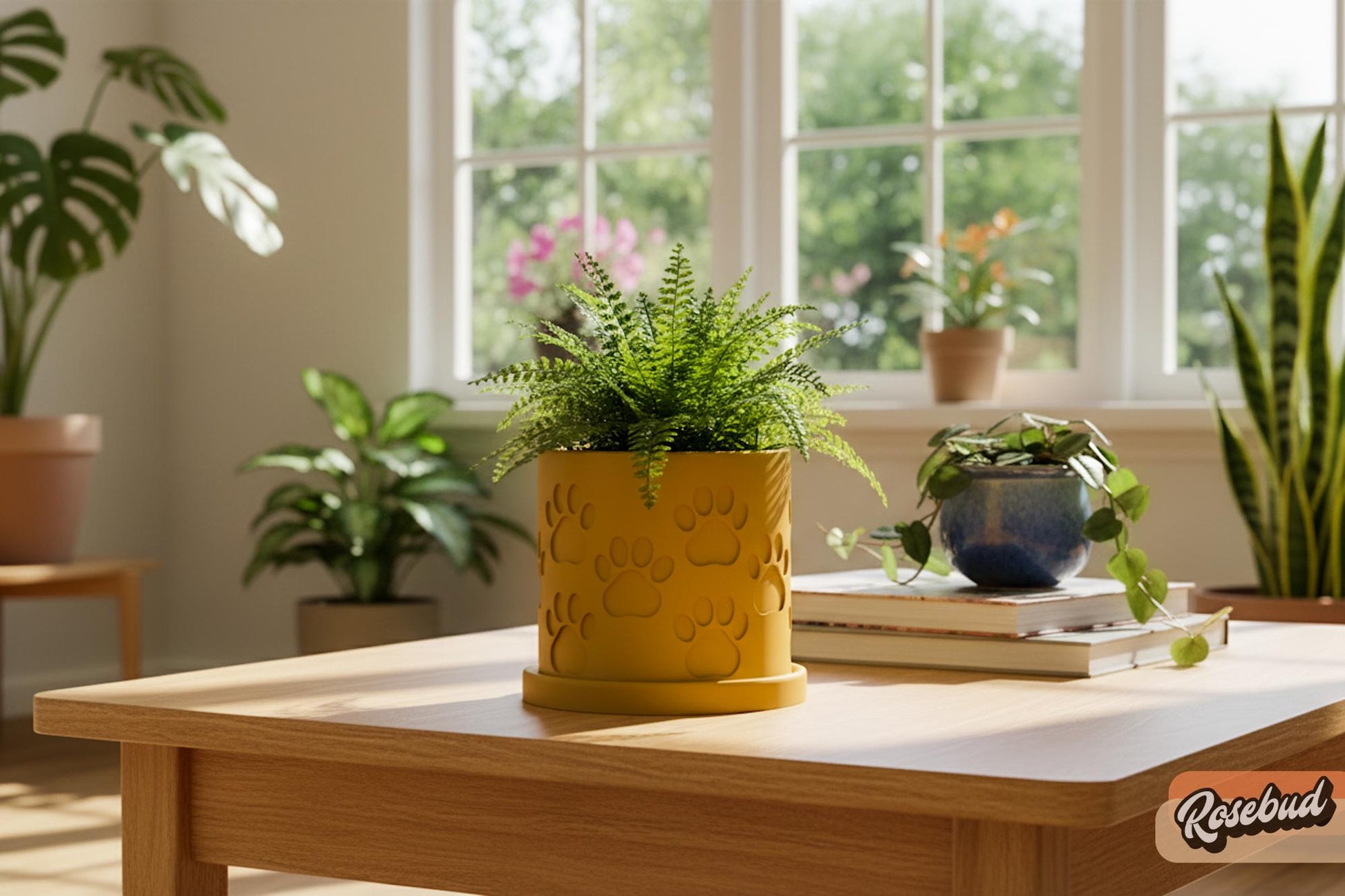 Dog Paw Planter with Drainage Tray, Paw Print Succulent Pot, Dog Mom Plant Pot, Pet Lover Planter, Cute Cat Decor, 3D Printed Plant Pot