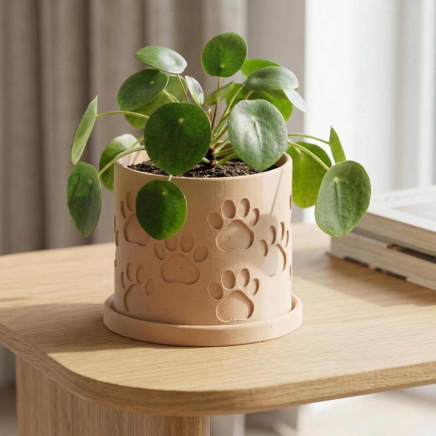 Dog Paw Planter with Drainage Tray, Paw Print Succulent Pot, Dog Mom Plant Pot, Pet Lover Planter, Cute Cat Decor, 3D Printed Plant Pot