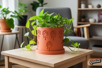 Modern Indoor Planter Pot, Minimalist 3D Printed Plant Pot, Contemporary Houseplant Decor, Lightweight Pot, 4–10 Inch