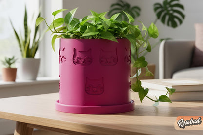 Decorative indoor planter for cat lovers and plant collectors