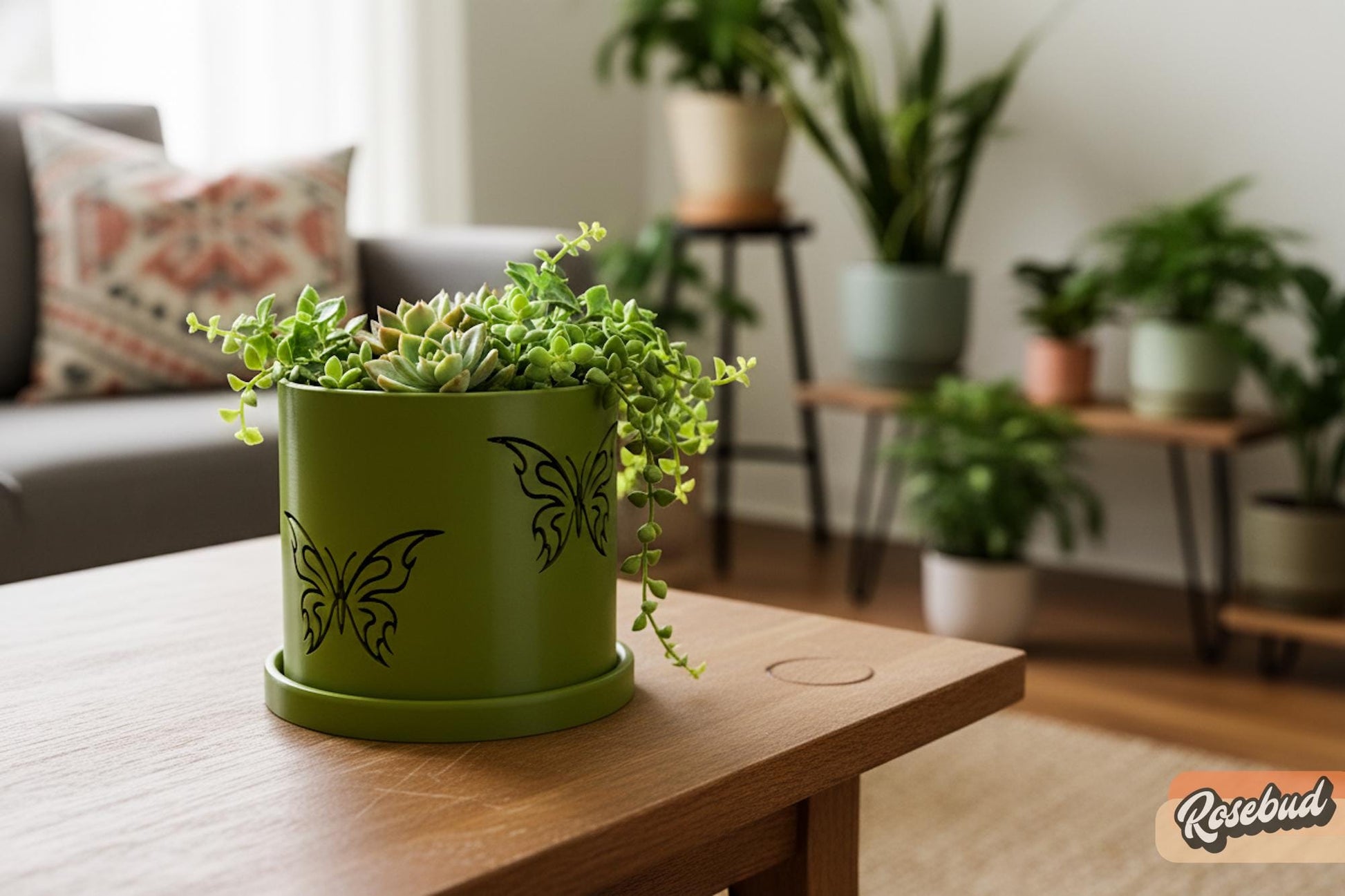 Butterfly plant pot displayed in cozy room decoR
Cute aesthetic planter for bedroom and shelf styling
Lightweight decorative planter available in multiple colors