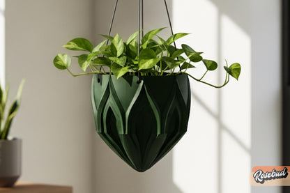 Hanging Planter with Drainage, Modern Hanging Plant Pot, 3D Printed Hanging Planter, Indoor Hanging Planter, Hanging Basket, Hypebeast Decor