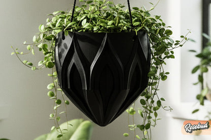 Hanging Planter with Drainage, Modern Hanging Plant Pot, 3D Printed Hanging Planter, Indoor Hanging Planter, Hanging Basket, Hypebeast Decor