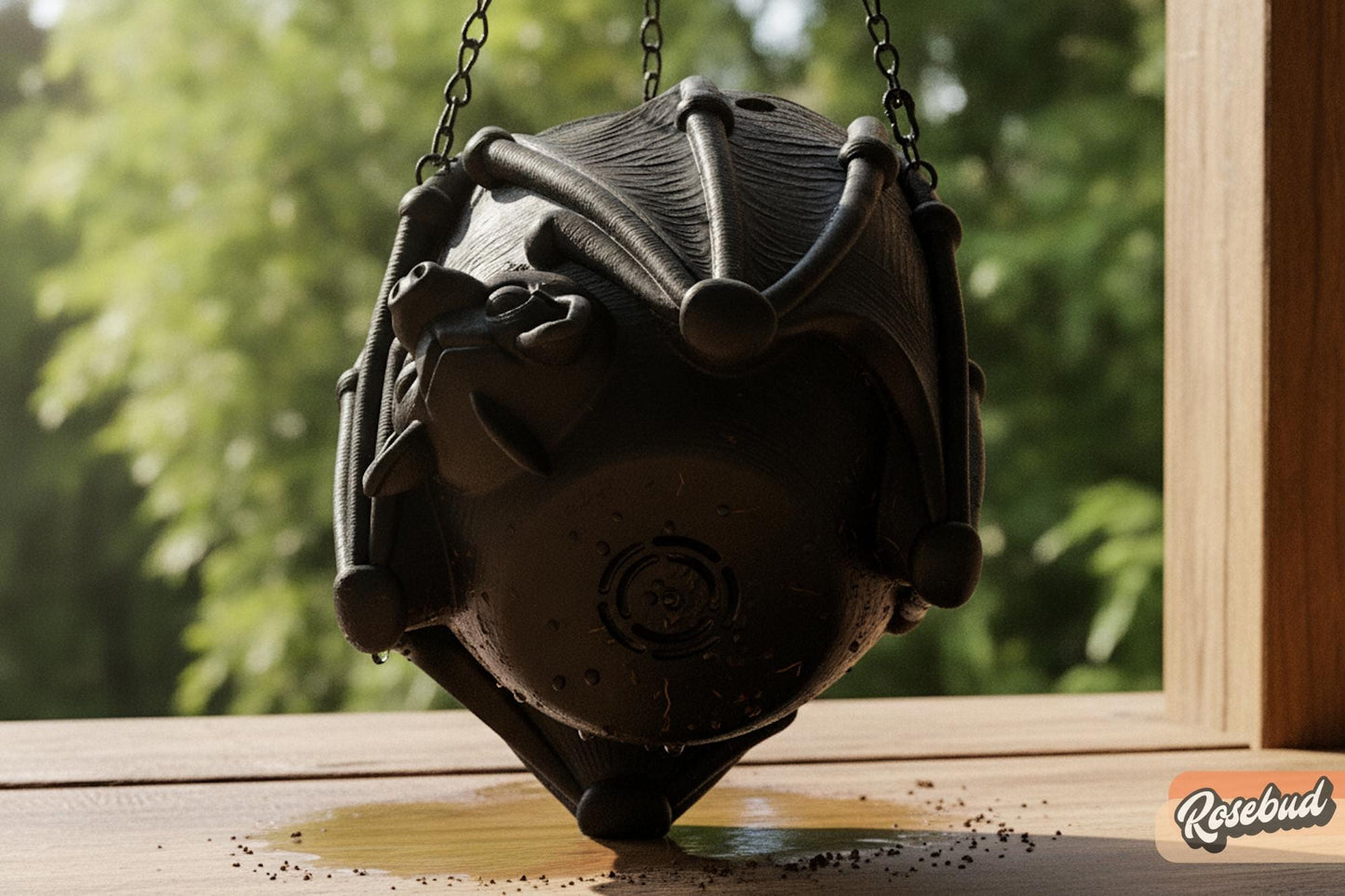 Bat Hanging Planter, Gothic Hanging Planter, 3D Printed Bat Plant Pot, Halloween Decor, Hypebeast Decor, Chrome Decor, Cubicle Decor