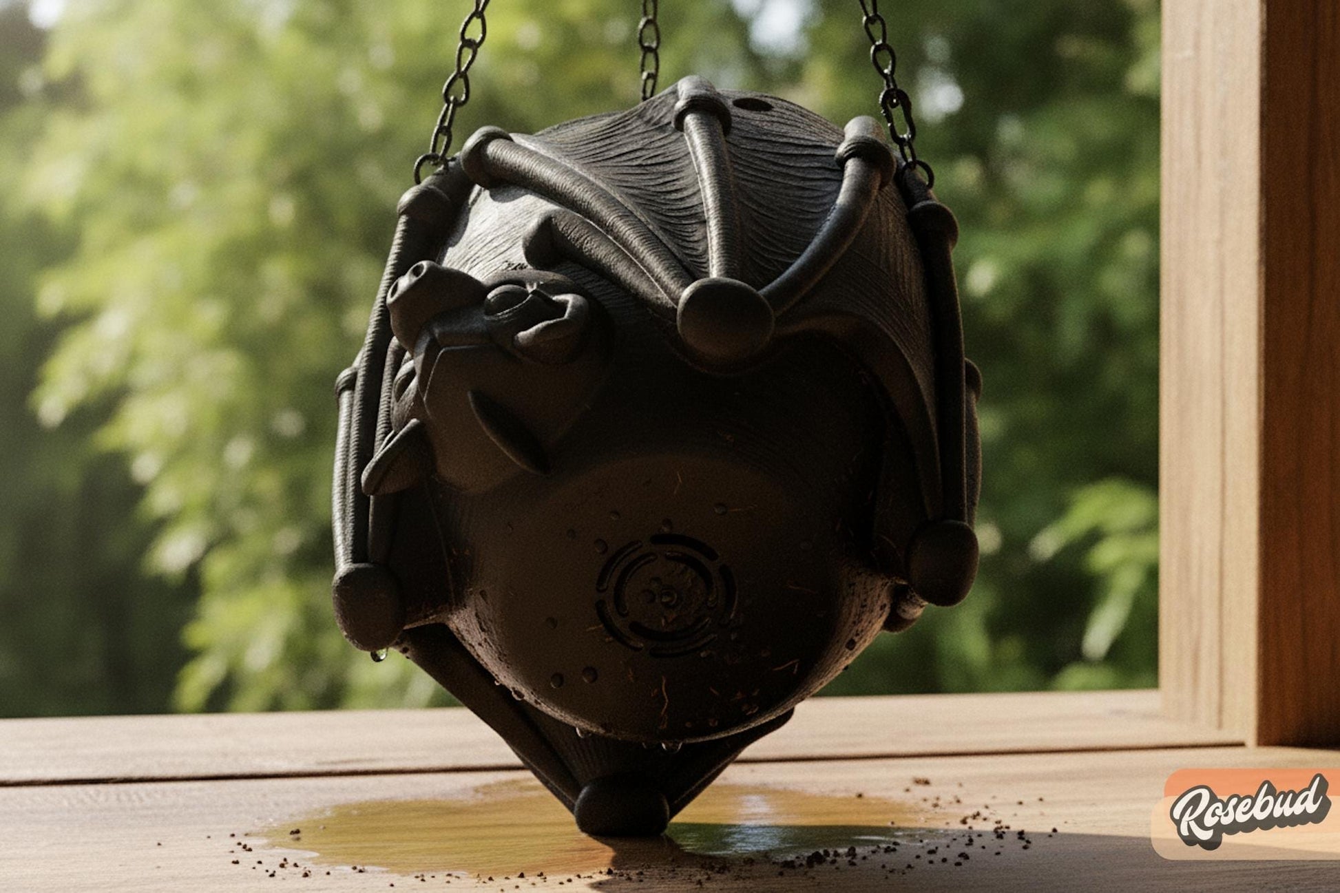 Bat Hanging Planter, Gothic Hanging Planter, 3D Printed Bat Plant Pot, Halloween Decor, Hypebeast Decor, Chrome Decor, Cubicle Decor