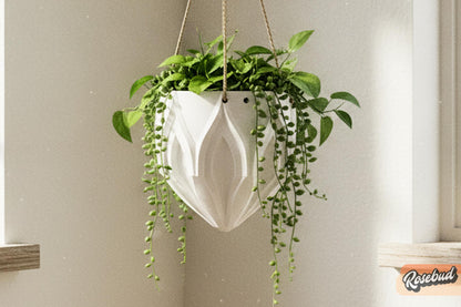 Hanging Planter with Drainage, Modern Hanging Plant Pot, 3D Printed Hanging Planter, Indoor Hanging Planter, Hanging Basket, Hypebeast Decor