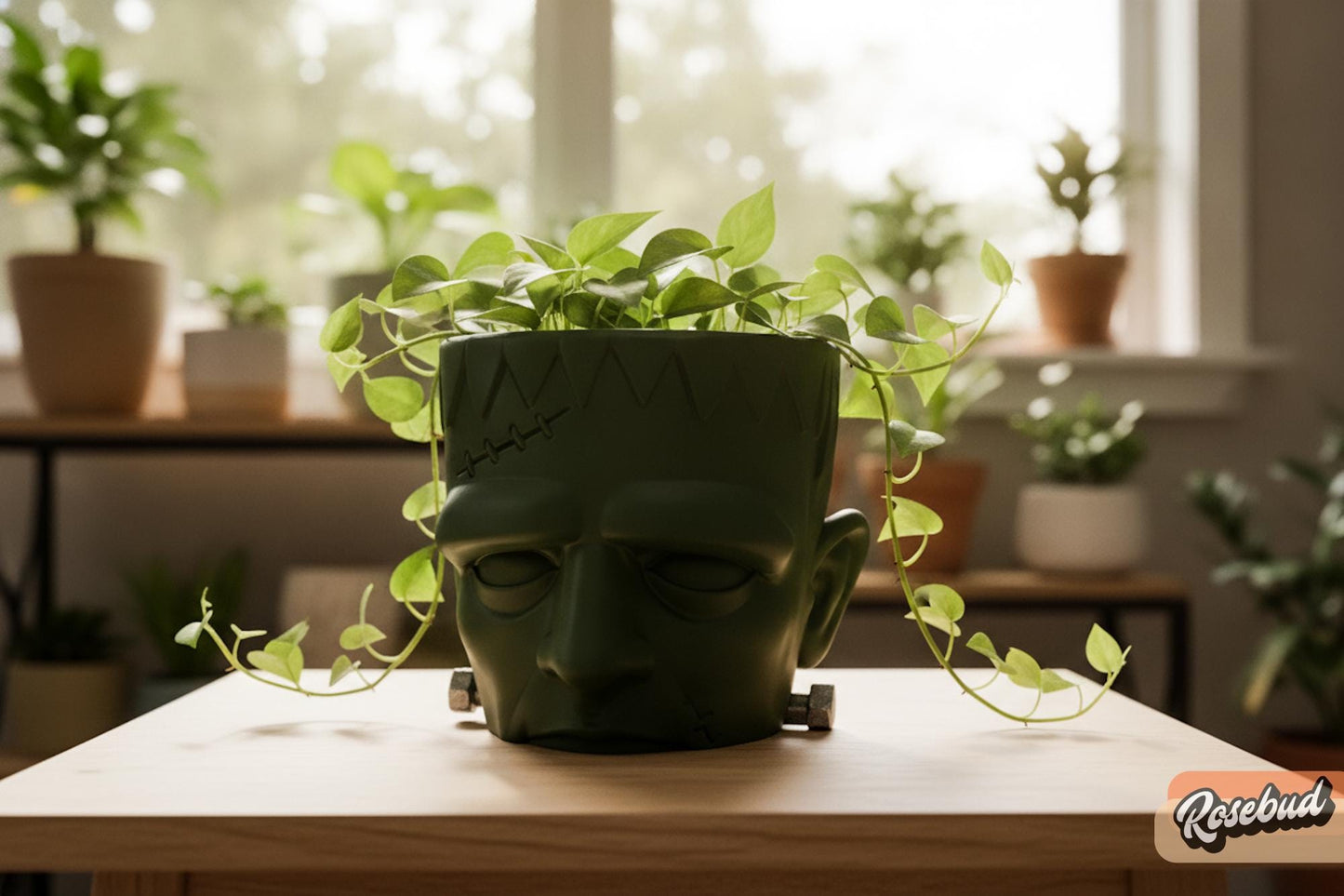 Halloween Planter, Frankenstein Plant Pot, Spooky Halloween Decor, Monster Planter, Gothic Home Decor, Horror Decor, Plant Lover Gift