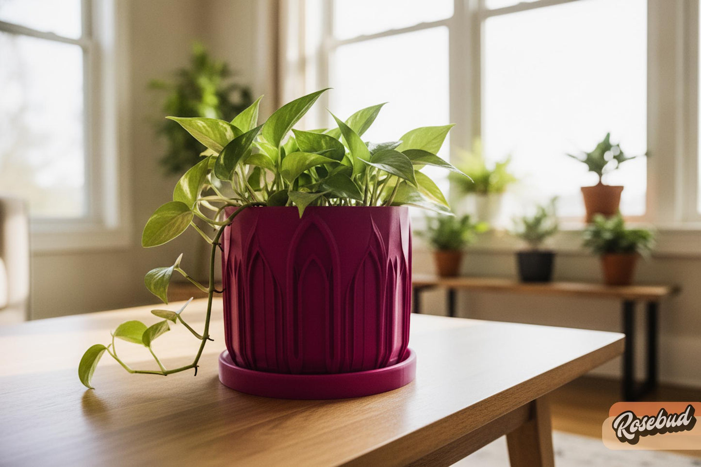 Castle Planter with Drainage Tray, Gothic Planter, Architectural Plant Pot, 3D Printed Planter, Indoor Planter, Unique Home Decor