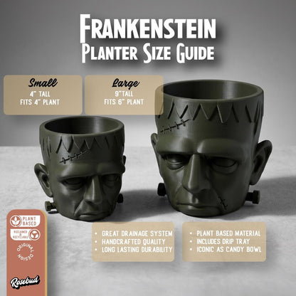 Halloween Planter, Frankenstein Plant Pot, Spooky Halloween Decor, Monster Planter, Gothic Home Decor, Horror Decor, Plant Lover Gift