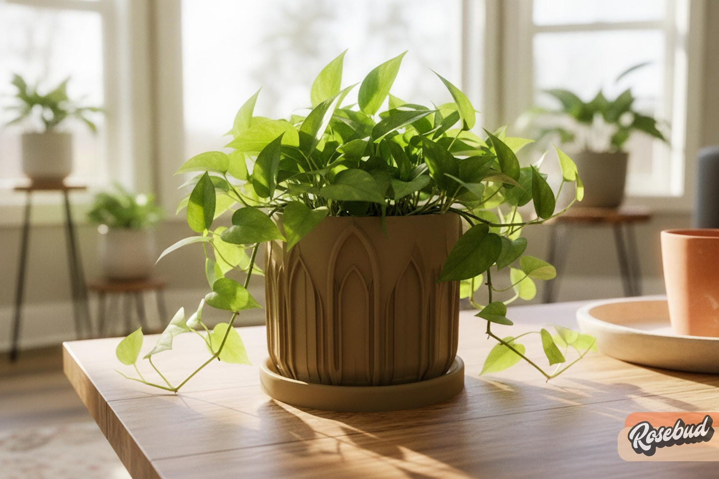 Castle Planter with Drainage Tray, Gothic Planter, Architectural Plant Pot, 3D Printed Planter, Indoor Planter, Unique Home Decor