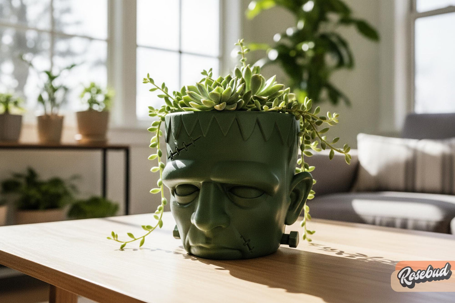 Halloween Planter, Frankenstein Plant Pot, Spooky Halloween Decor, Monster Planter, Gothic Home Decor, Horror Decor, Plant Lover Gift