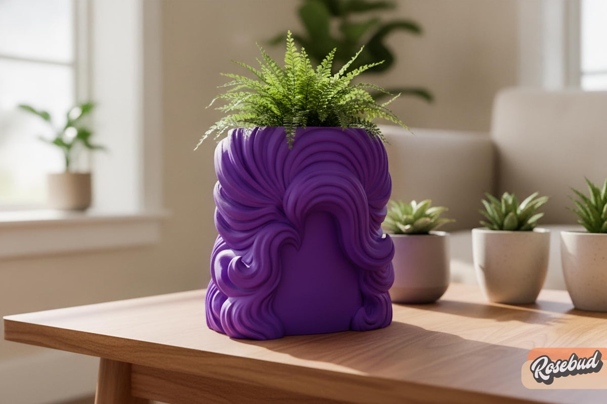 Dolly Parton Wig Planter, Big Hair Plant Pot, 3D Printed Face Planter, Funky Indoor Planter, Southern Glam Decor, Unique Plant Lover Gift