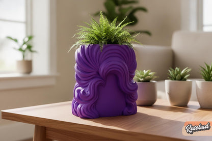 Dolly Parton Wig Planter, Big Hair Plant Pot, 3D Printed Face Planter, Funky Indoor Planter, Southern Glam Decor, Unique Plant Lover Gift