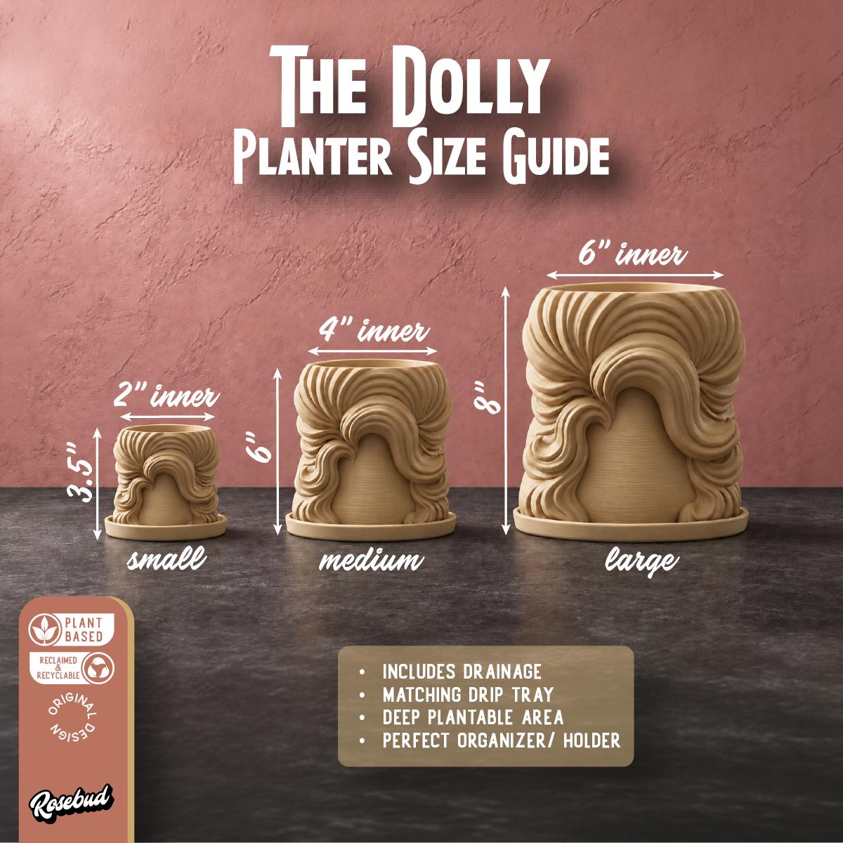 Dolly Parton Wig Planter, Big Hair Plant Pot, 3D Printed Face Planter, Funky Indoor Planter, Southern Glam Decor, Unique Plant Lover Gift