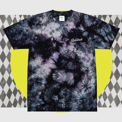 Classic Rosebud Oversized Tie Dye T-Shirt