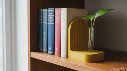 Ribbed Modern Bookend, Book Lover Gift, Bookshelf Decor, Book Club Gifts, Bookish Library Decor, Bookworm, Reading Challenge, Book Nook