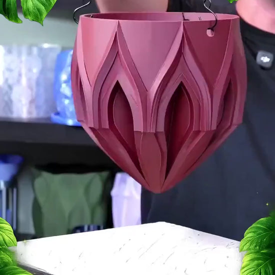 Hanging Planter with Drainage, Modern Hanging Plant Pot, 3D Printed Hanging Planter, Indoor Hanging Planter, Hanging Basket, Hypebeast Decor