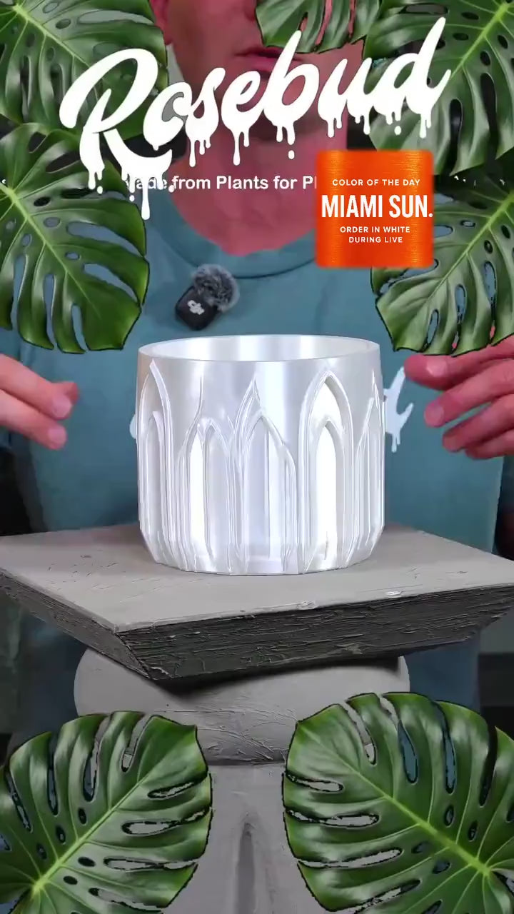 Castle Planter with Drainage Tray, Gothic Planter, Architectural Plant Pot, 3D Printed Planter, Indoor Planter, Unique Home Decor
