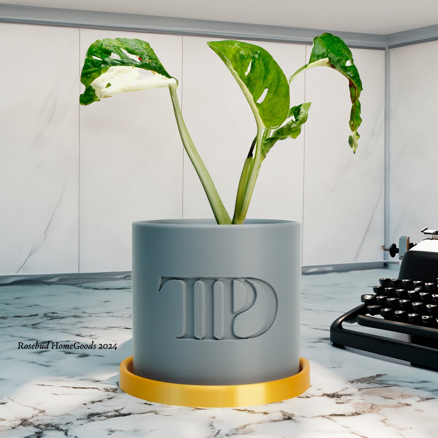 TS Plant Pot With Drainage, TTPD Merch Decor, 3D Printed Planter, Gifts for Swifties, Tortured Poets Department Home Decor