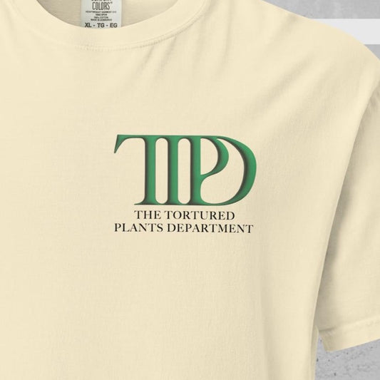Tortured Plants Department Tee - Black Text